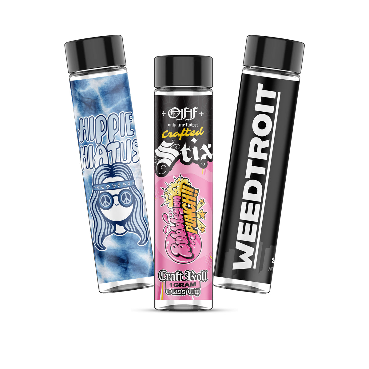 Custom Pre-labeled 90mm Child-Resistant Plastic Pre Roll Tube