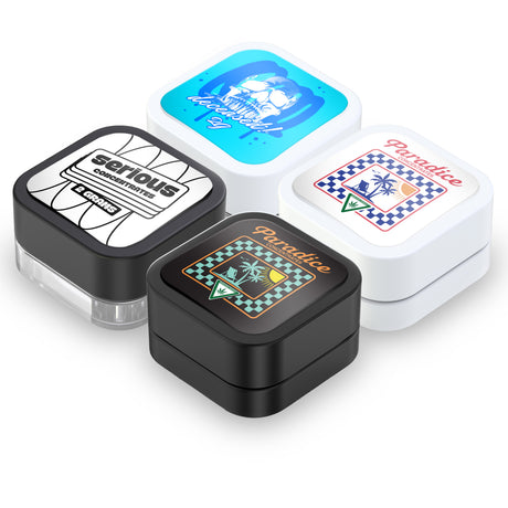 Custom Pre-Labeled 9ml Child Resistant Square Glass Jar