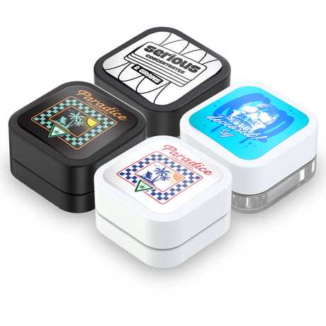 Custom Pre-Labeled 9ml Child Resistant Square Glass Jar