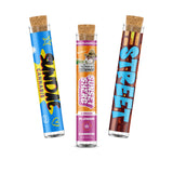 Custom Pre-Labeled 116mm Child-Resistant Glass Pre Roll Tube with Cork Lid